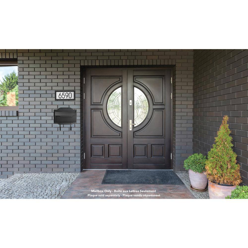 Luxurious Contemporary Black Cast Aluminum Wall Mount Mailbox AL76001