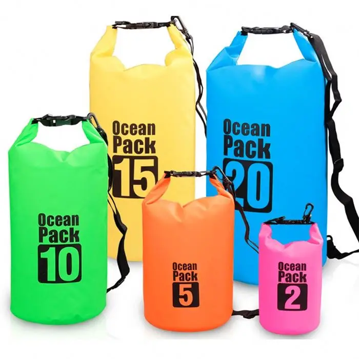 2023 New products outdoor waterproof sport dry bag with adjustable shoulder strap for beach drifting mountaineering