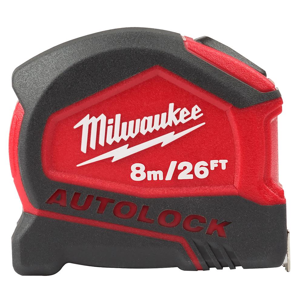 Milwaukee 8m/26' Compact Auto Lock Tape Measure 48-22-6826 from Milwaukee