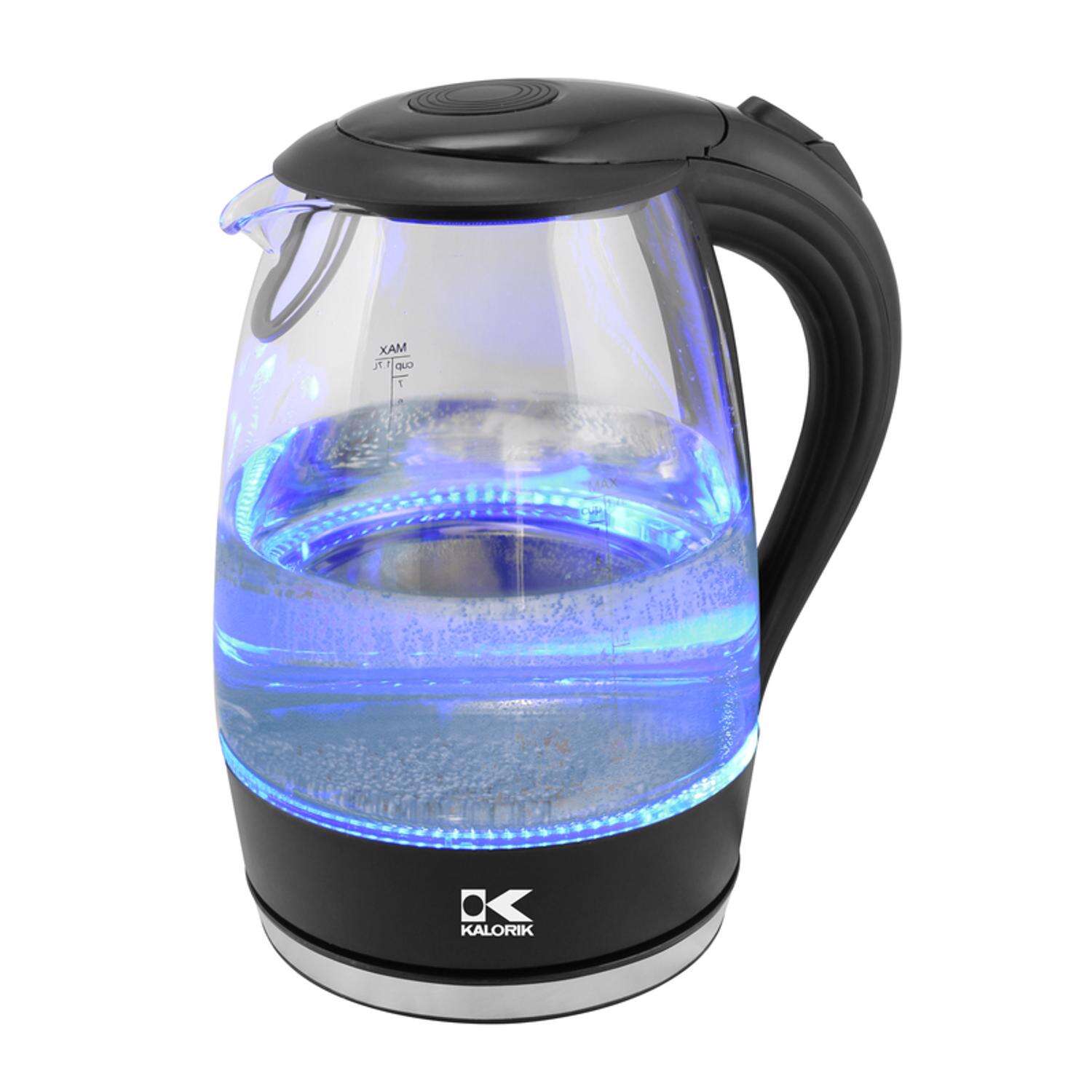 Kalorik 1.7 L Black LED Electric Kettle