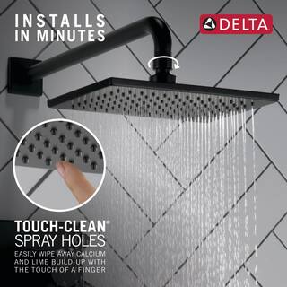 Delta Vero 1-Spray Patterns 2.5 GPM 5.67 in. Wall Mount Fixed Shower Head in Matte Black RP62955BL