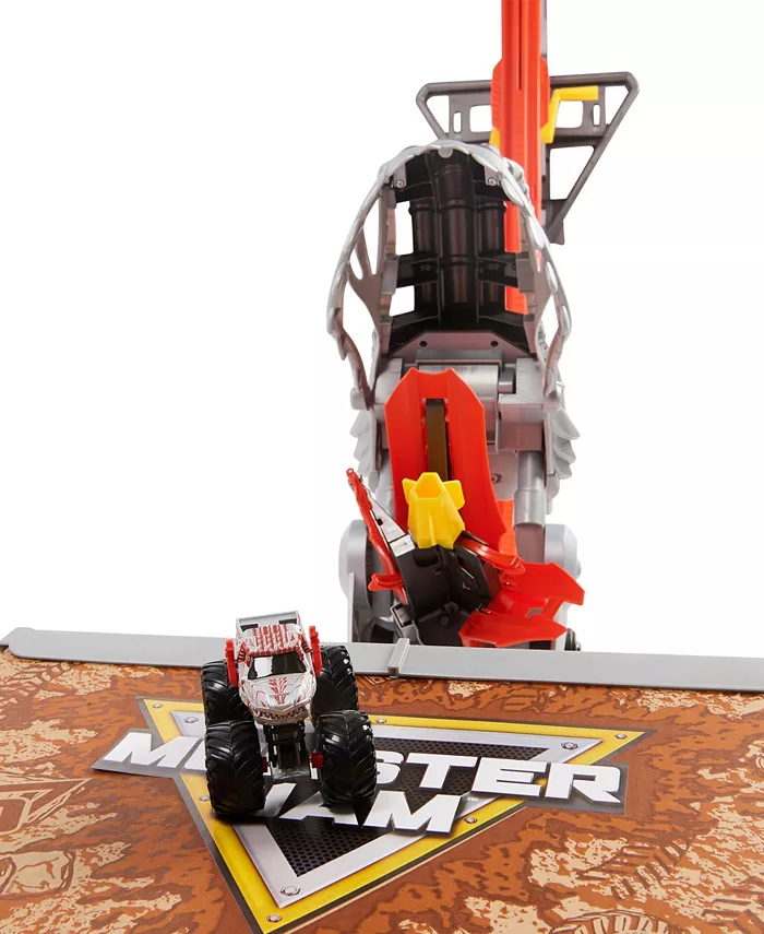 Monster Jam Thunderroarus Drop Playset with Exclusive Monster Truck  Lights and Sounds