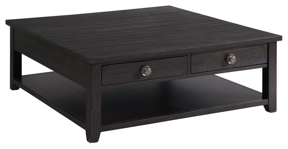 Picket House Furnishings Kahlil Square Coffee Table  Espresso   Transitional   Coffee Tables   by Picket House  Houzz