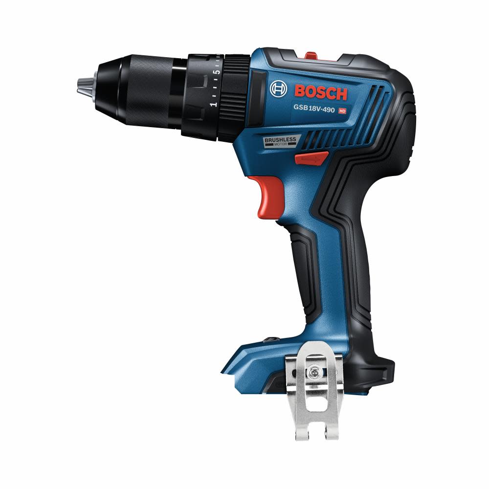 Bosch 18V 4 Tool Combo Kit with 1/4 and 1/2 Two In One Bit/Socket Impact Driver 1/2 Hammer Drill/Driver Circular Saw and LED Worklight with 1 CORE18V 4Ah Battery