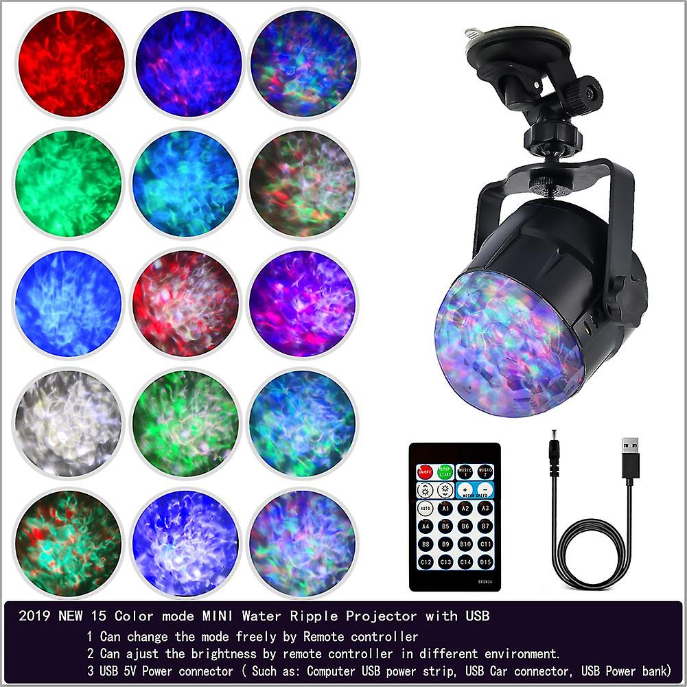 15 Color Remote Control Water Wave Pattern Flame Night Christmas Day Lawn Decoration Lights