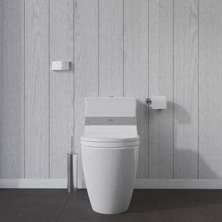 Duravit 1-Piece 0.92 GPF Dual Flush Elongated Toilet in White with HygieneGlaze Seat Not Included 2173512001