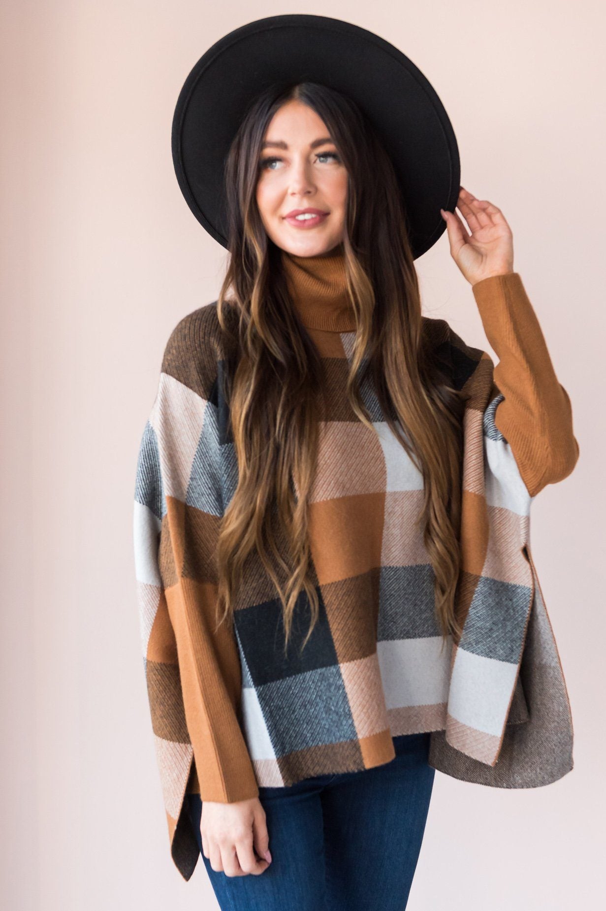 Poncho Inspired Modest Sweater