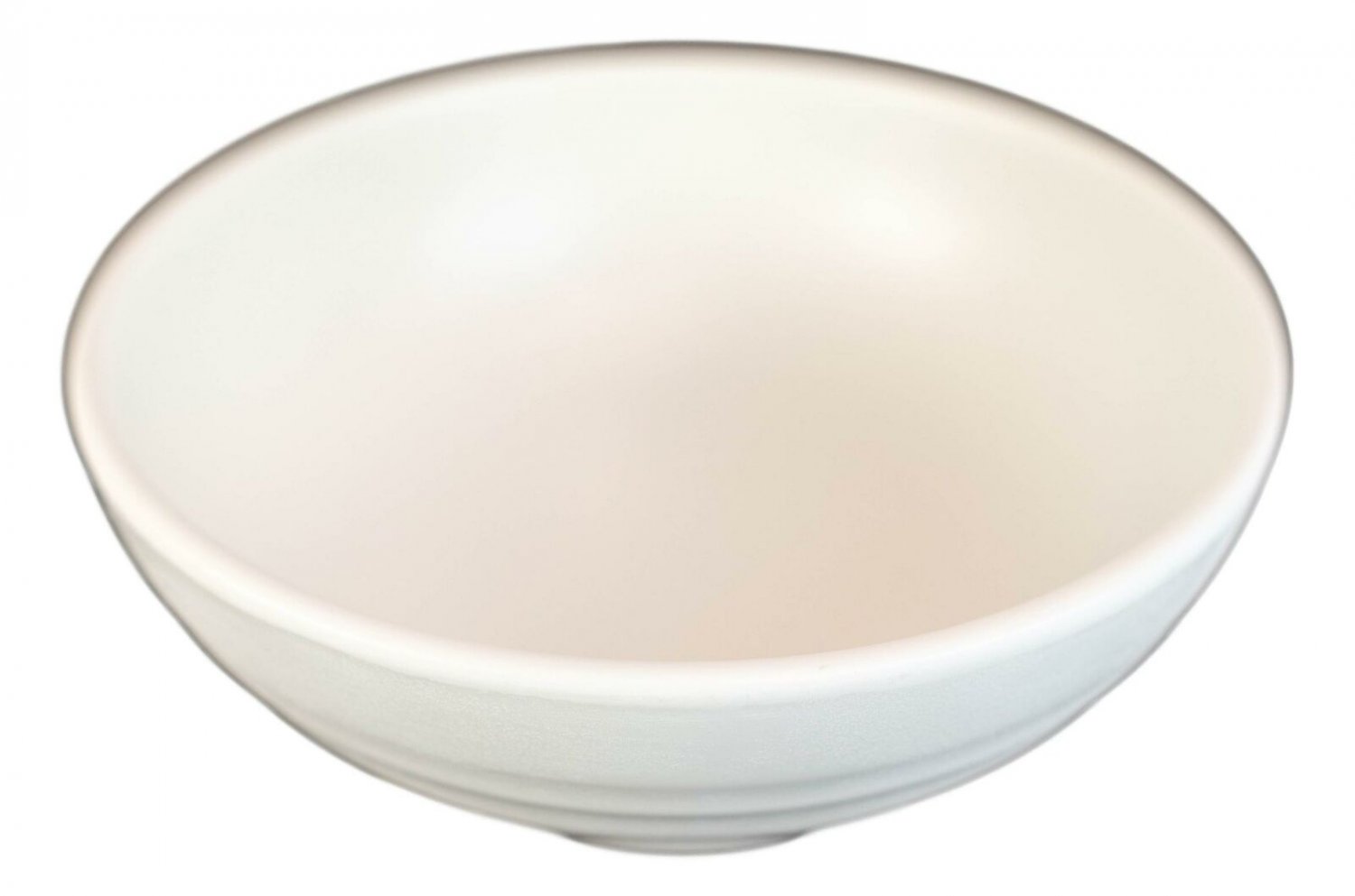 1 Pack Of 6 Contemporary Ridged 7.5D Matte White Melamine Salad Pasta Soup BowlsEBR02