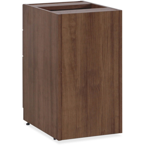 Lorell Essentials Walnut B/B/F Fixed Pedestal - 3-Drawer (69985)