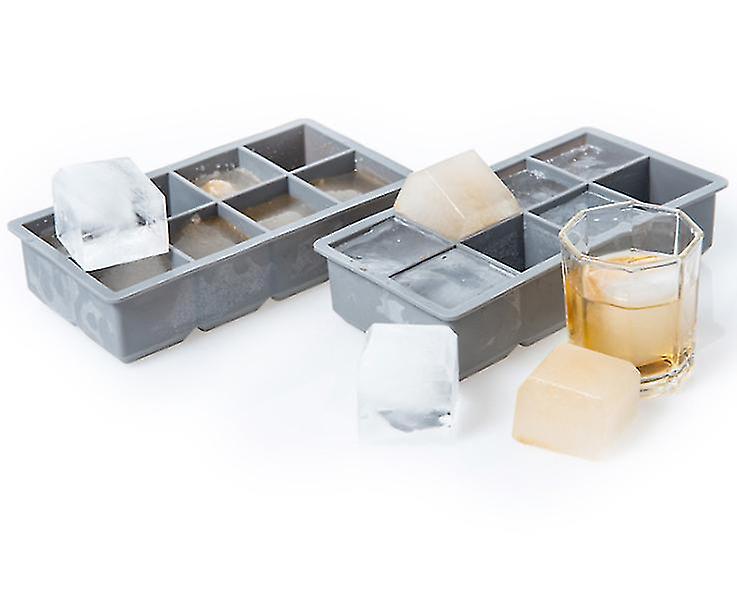 8 Cell Silicone Ice Tray With Lid， Household Ice Cube Mold