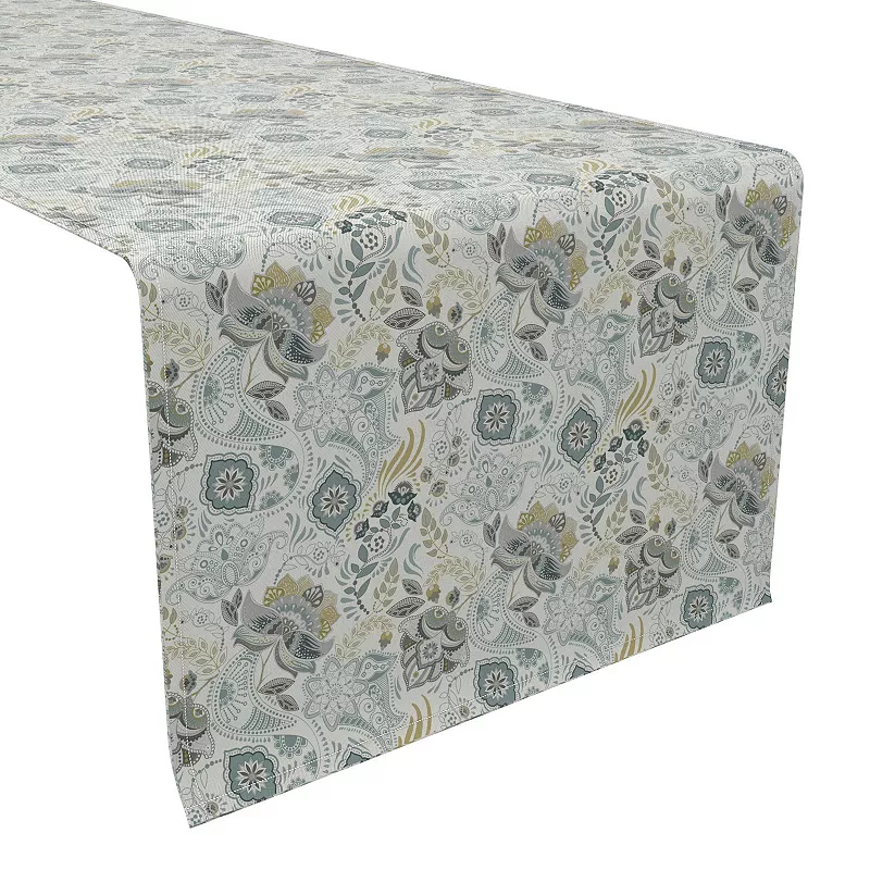 Table Runner， 100% Cotton， 16x72， Floral 166