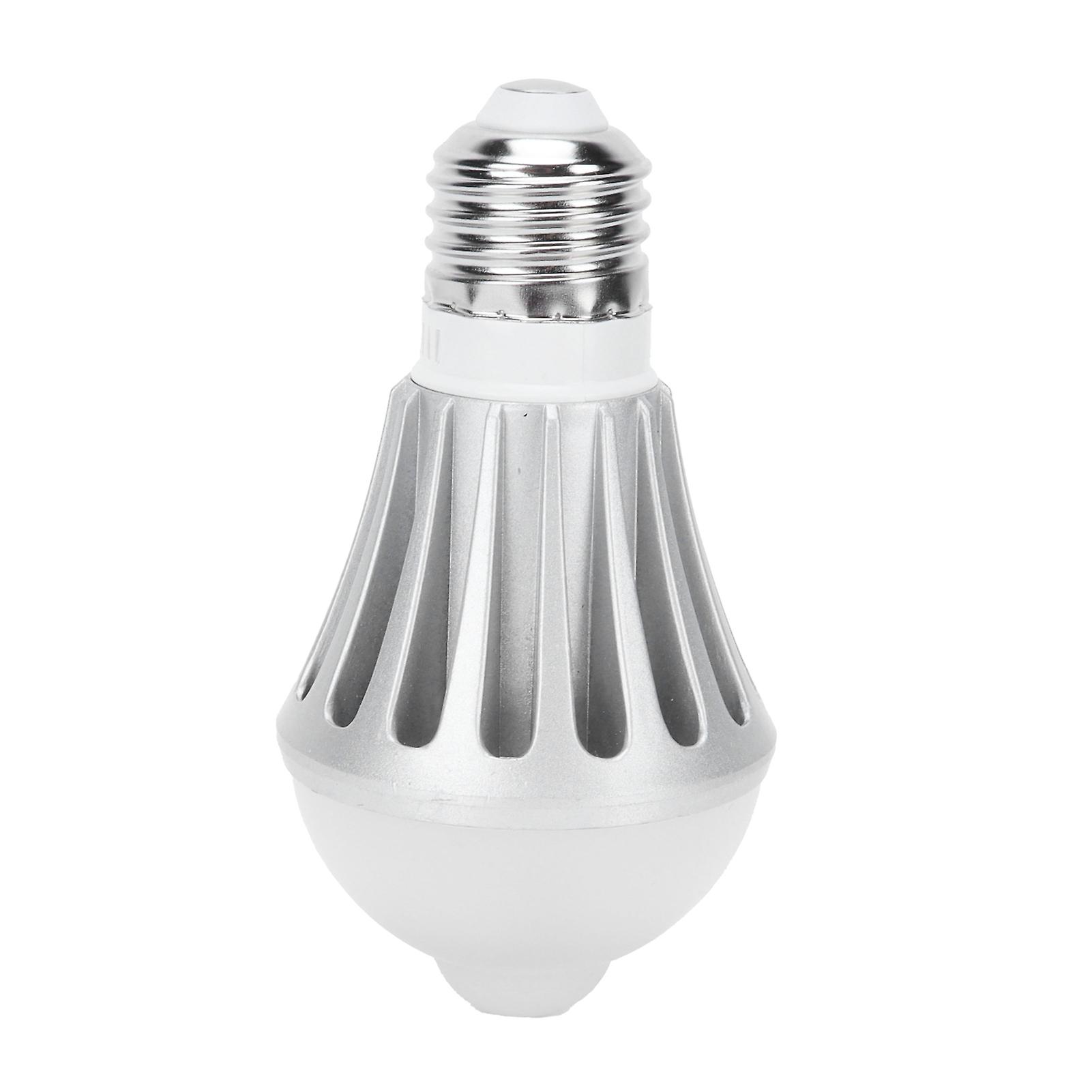 Led Sensor Light Bulb 7w E27 Human Body Sensor Bulb For Corridor 85265v Warm White Light