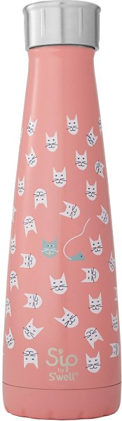 S'ip by S'well Look at Meow Stainless Steel Water Bottle， 15-oz