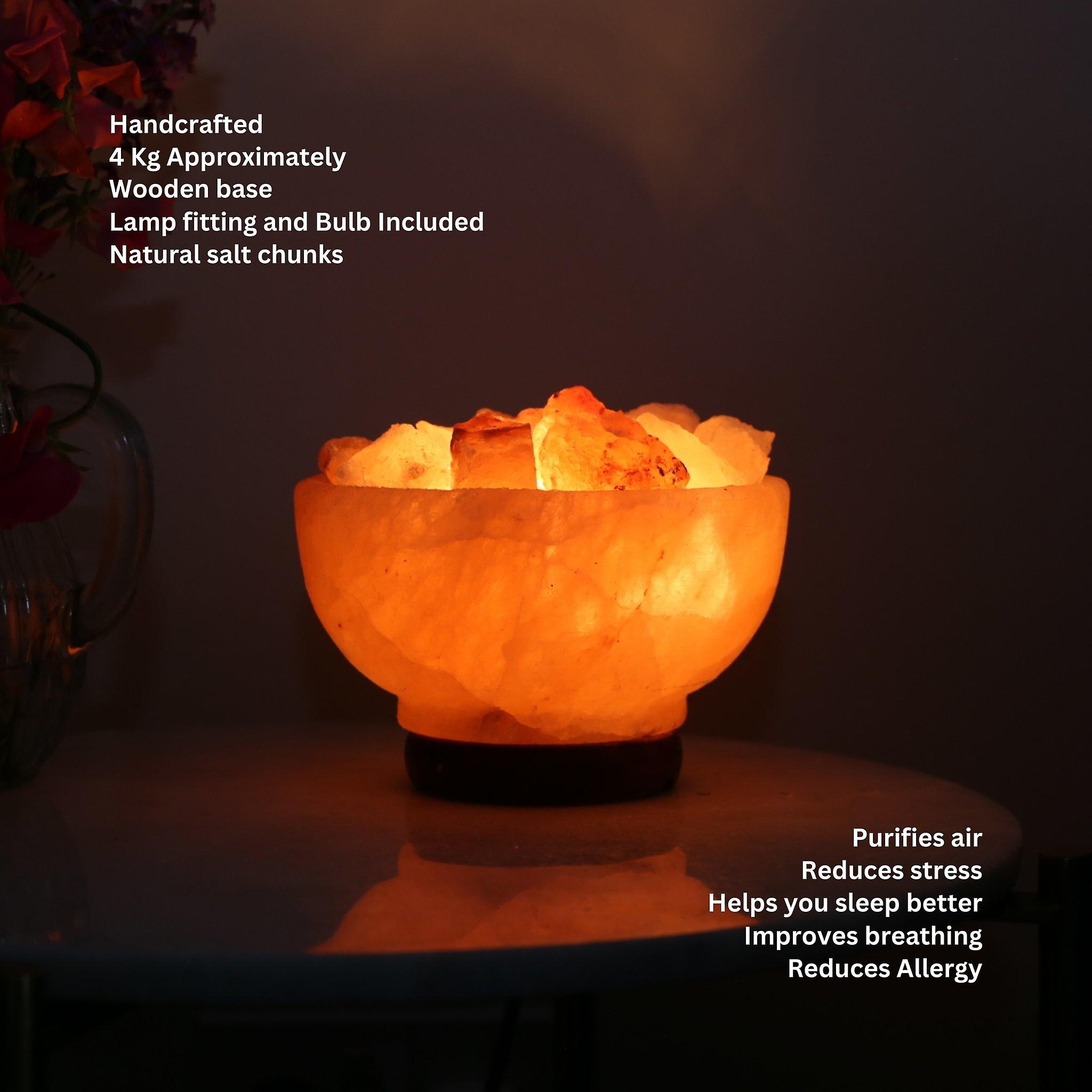 Himalayan salt lamp fire bowl - chunks