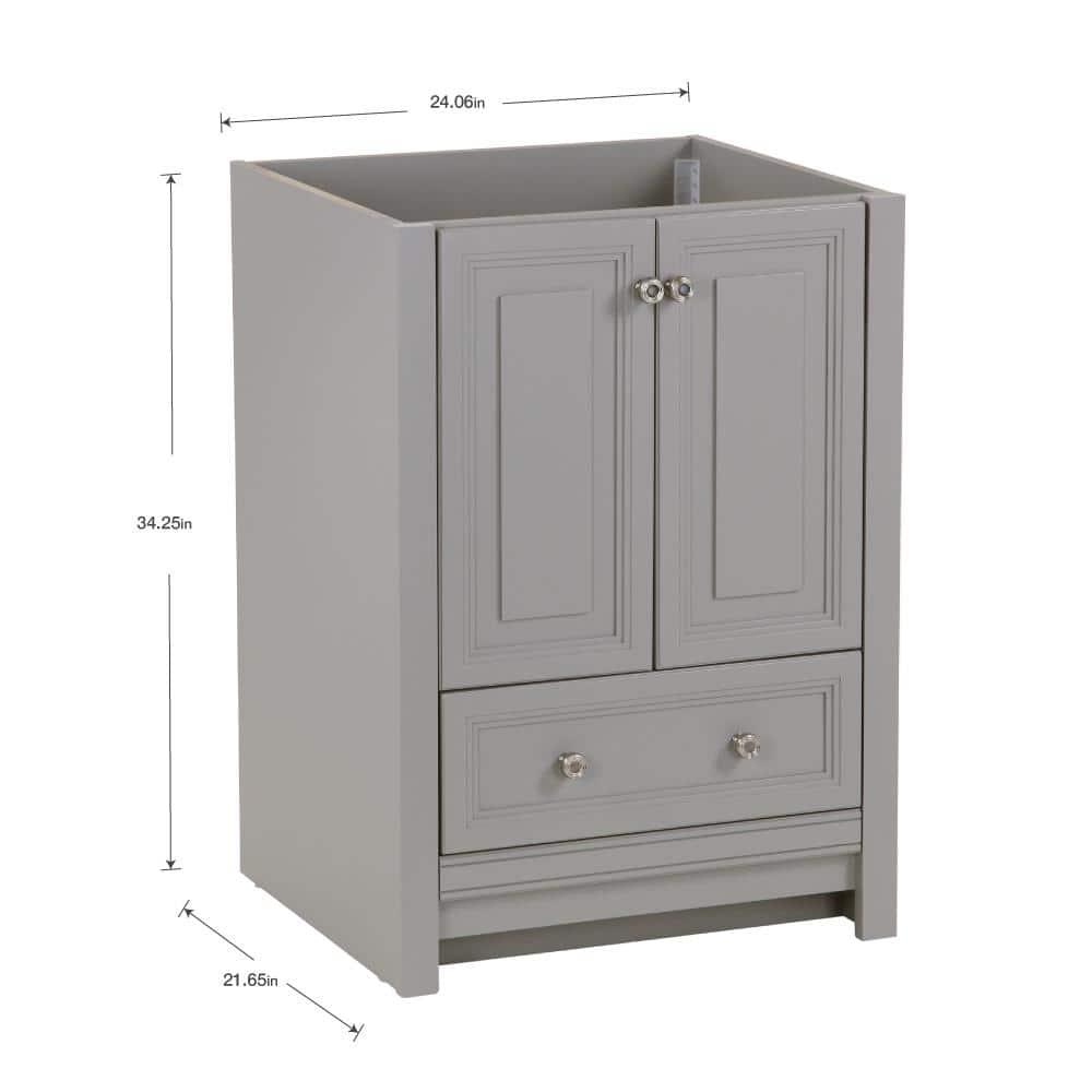 Home Decorators Collection Brinkhill 24 in W x 22 in D x 34 in H Bath Vanity Cabinet Only in Sterling Gray