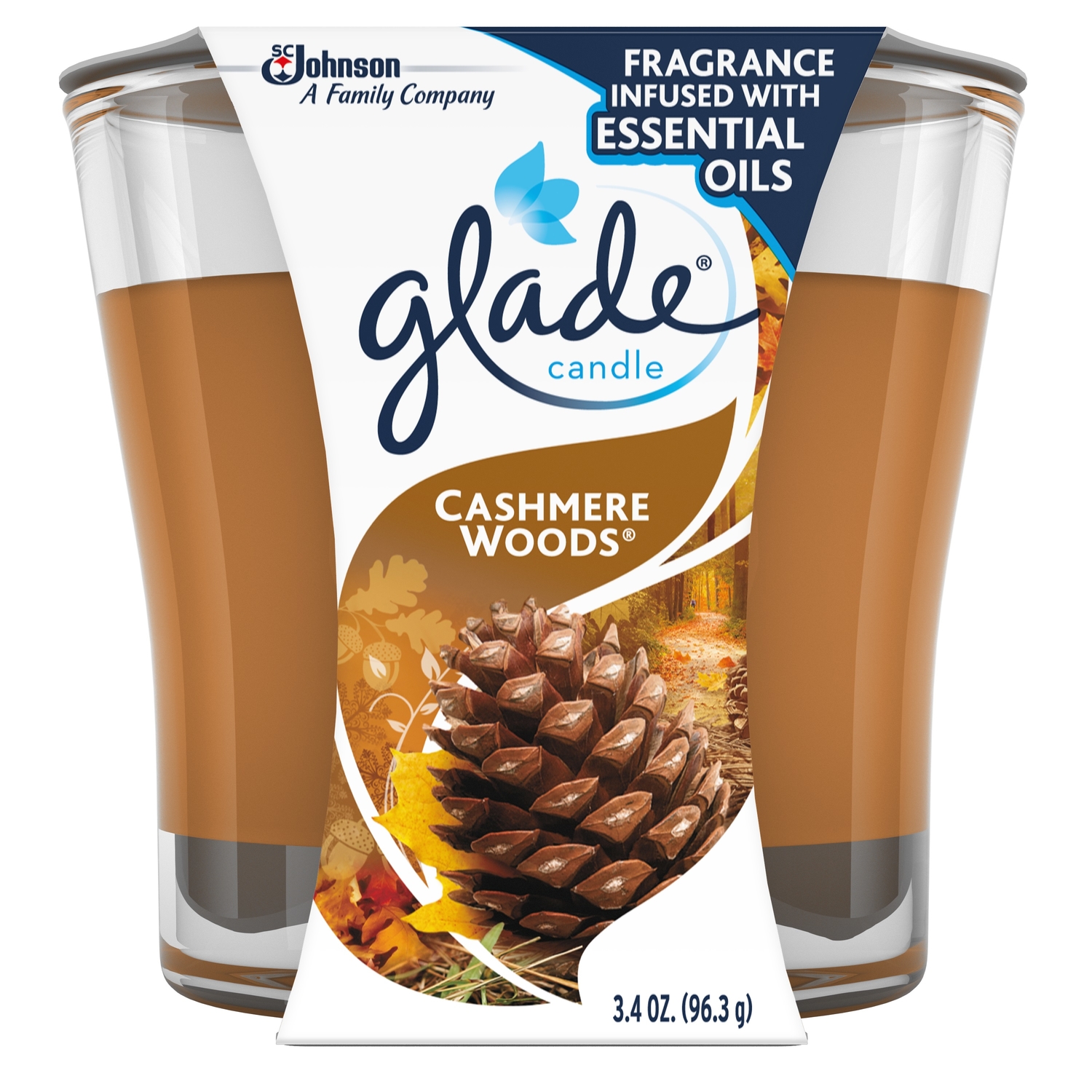 Glade Brown Cashmere Woods Scent Jar Air Freshener Candle