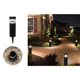 Hampton Bay Solar 8 Lumens Black Bollard Light (6-Pack) 50229