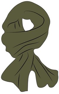 Campfire Recycled Polar Fleece Scarf - Khaki