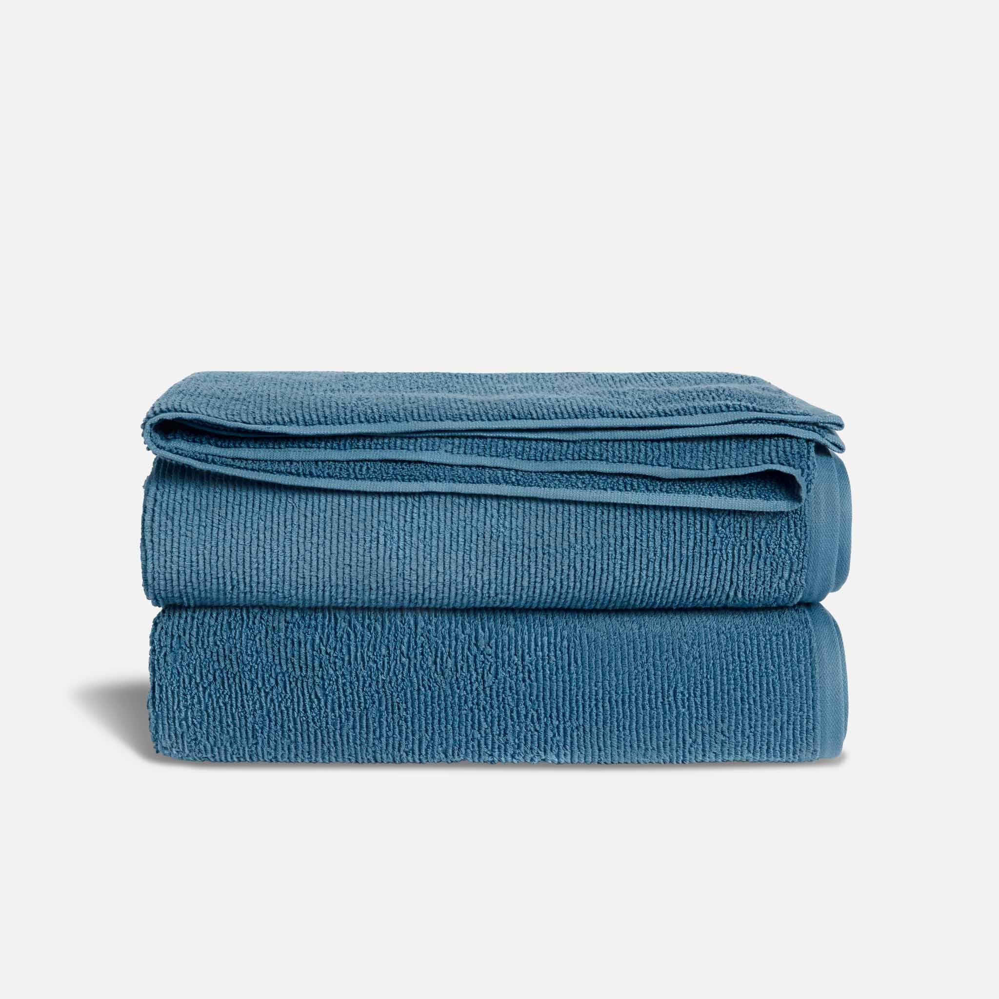 Organic Ribbed Bath Sheets