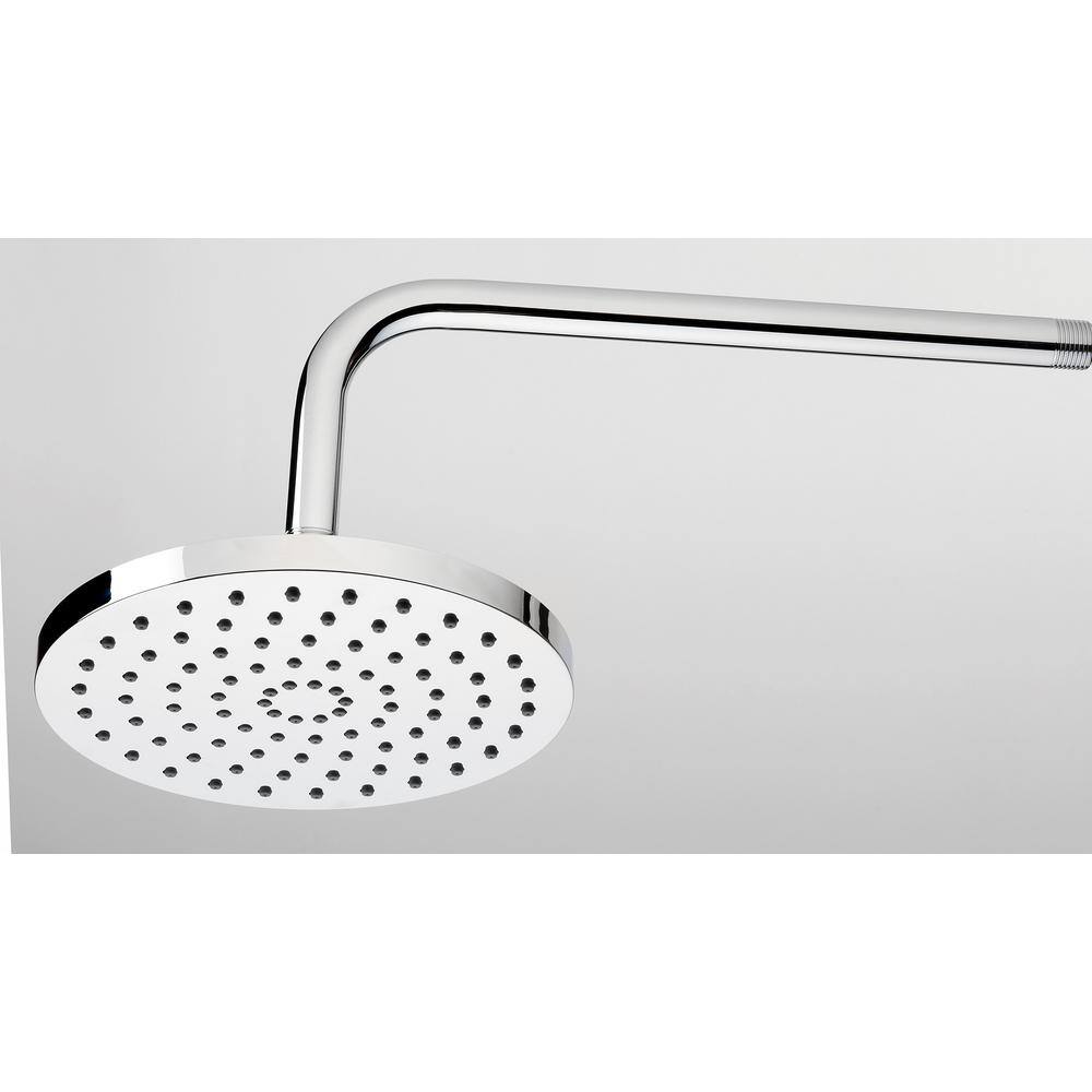 Glacier Bay 1-Spray 8 in. Single Wall Mount Fixed Rain Shower Head in Chrome 3073-141-WS1