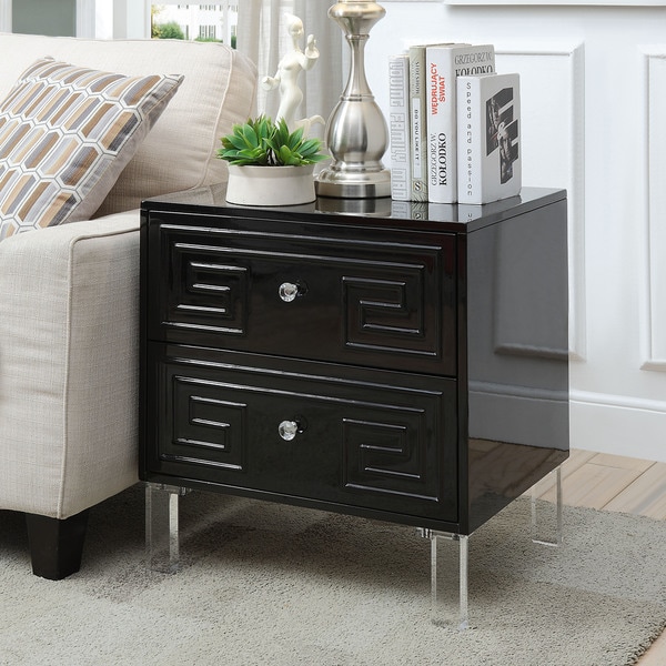 Furniture of America Zala Contemporary 24-inch 2-drawer Side Table