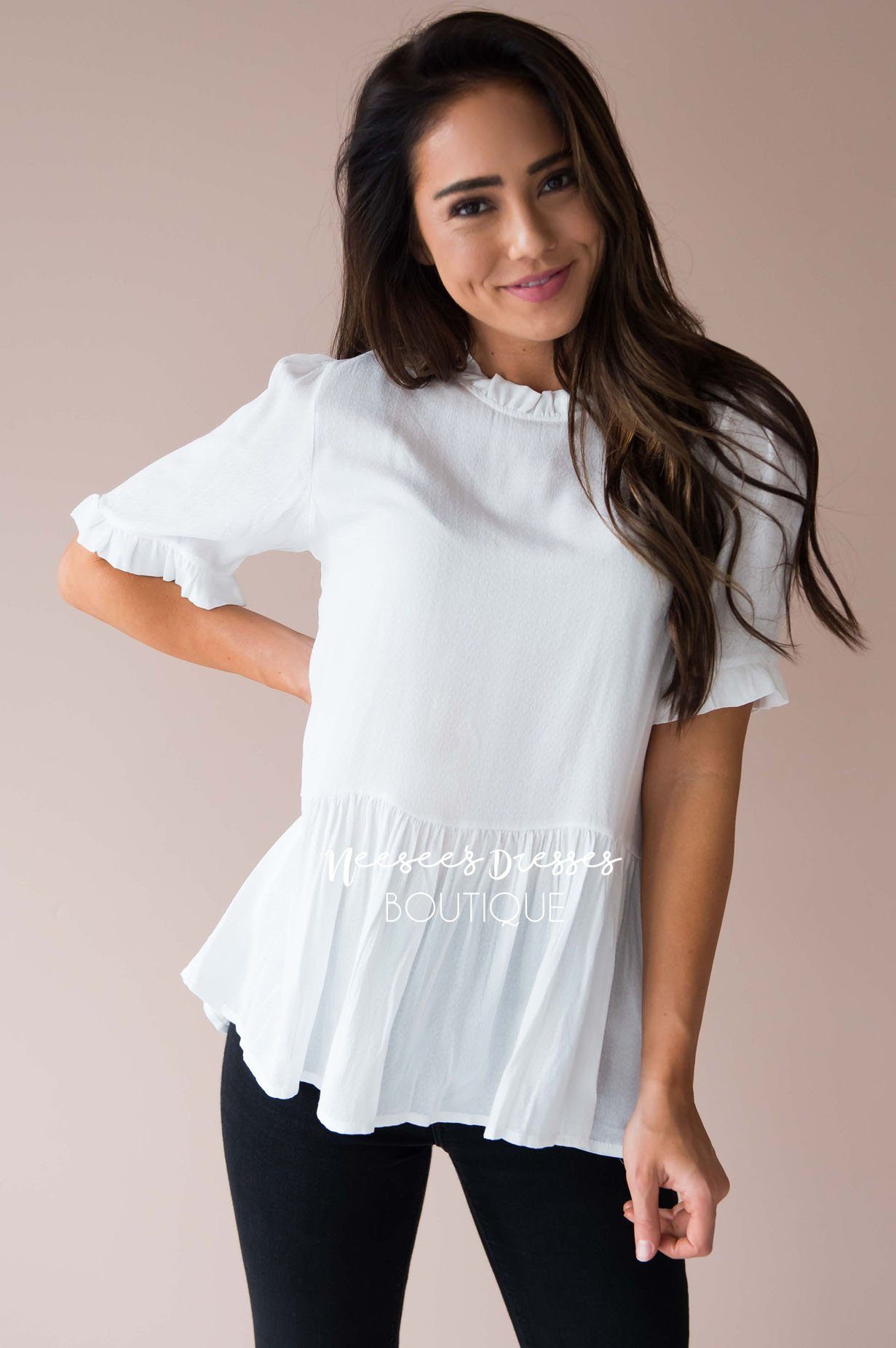 Enjoy It All Ruffle High Neck Top