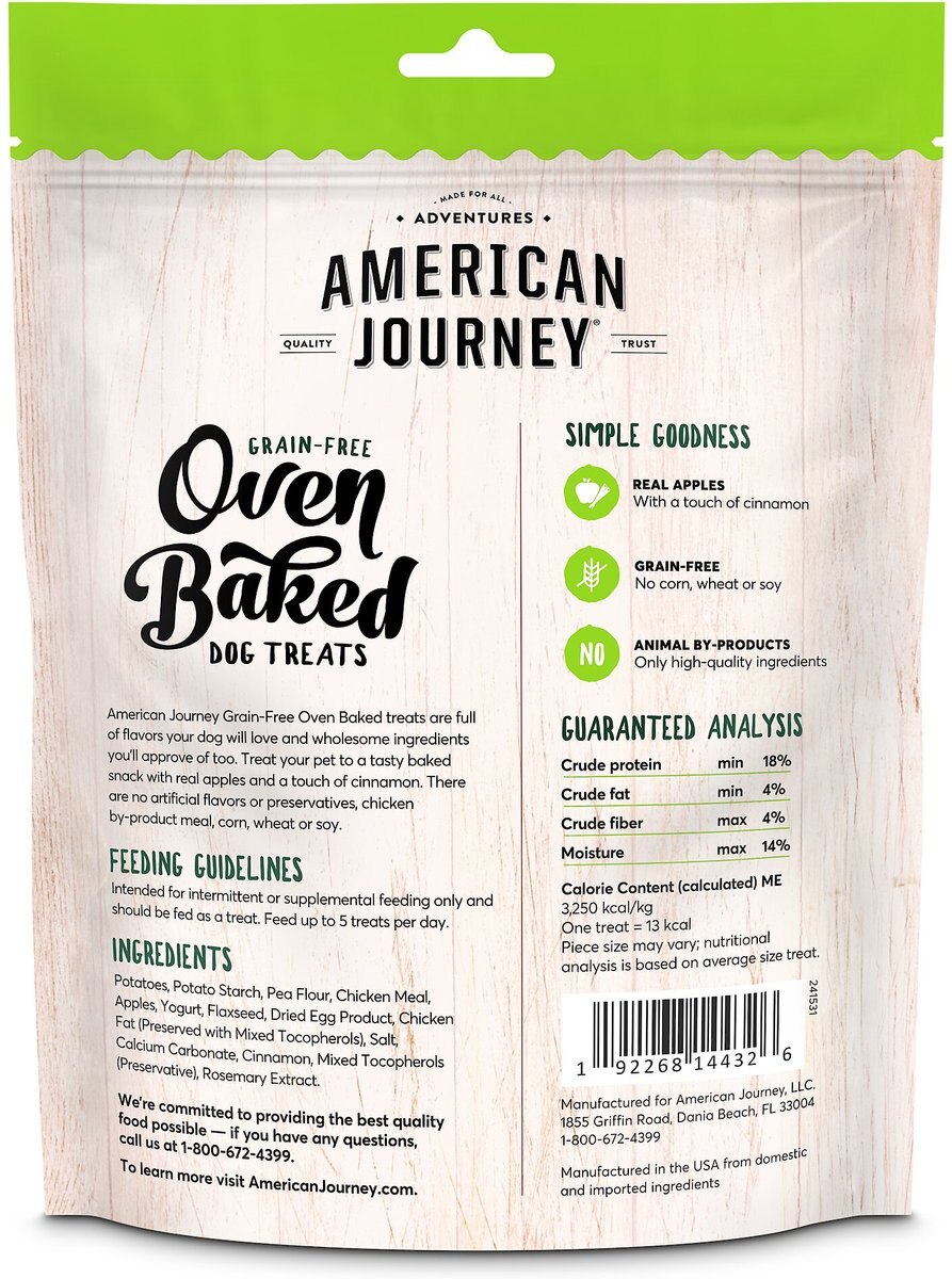 American Journey Apples and Cinnamon Flavor Grain-Free Oven Baked Crunchy Biscuit Dog Treats