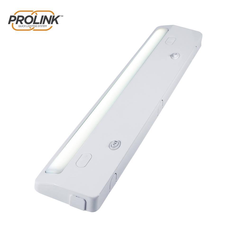 ULTRA PROGRADE ProLink Hardwired 24 in. LED White Under Cabinet Light Linkable 3 Color Temperature Options 47936-T1