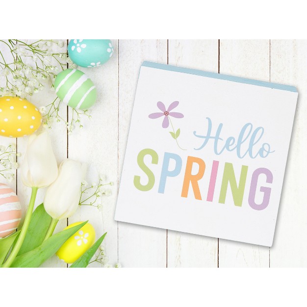 C amp f Home Hello Spring Shelf Block