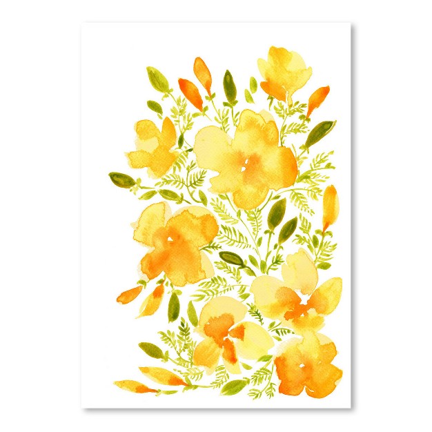 Americanflat Botanical Farmhouse Yellow Bohemian Poppies 1 By Blursbyai Poster