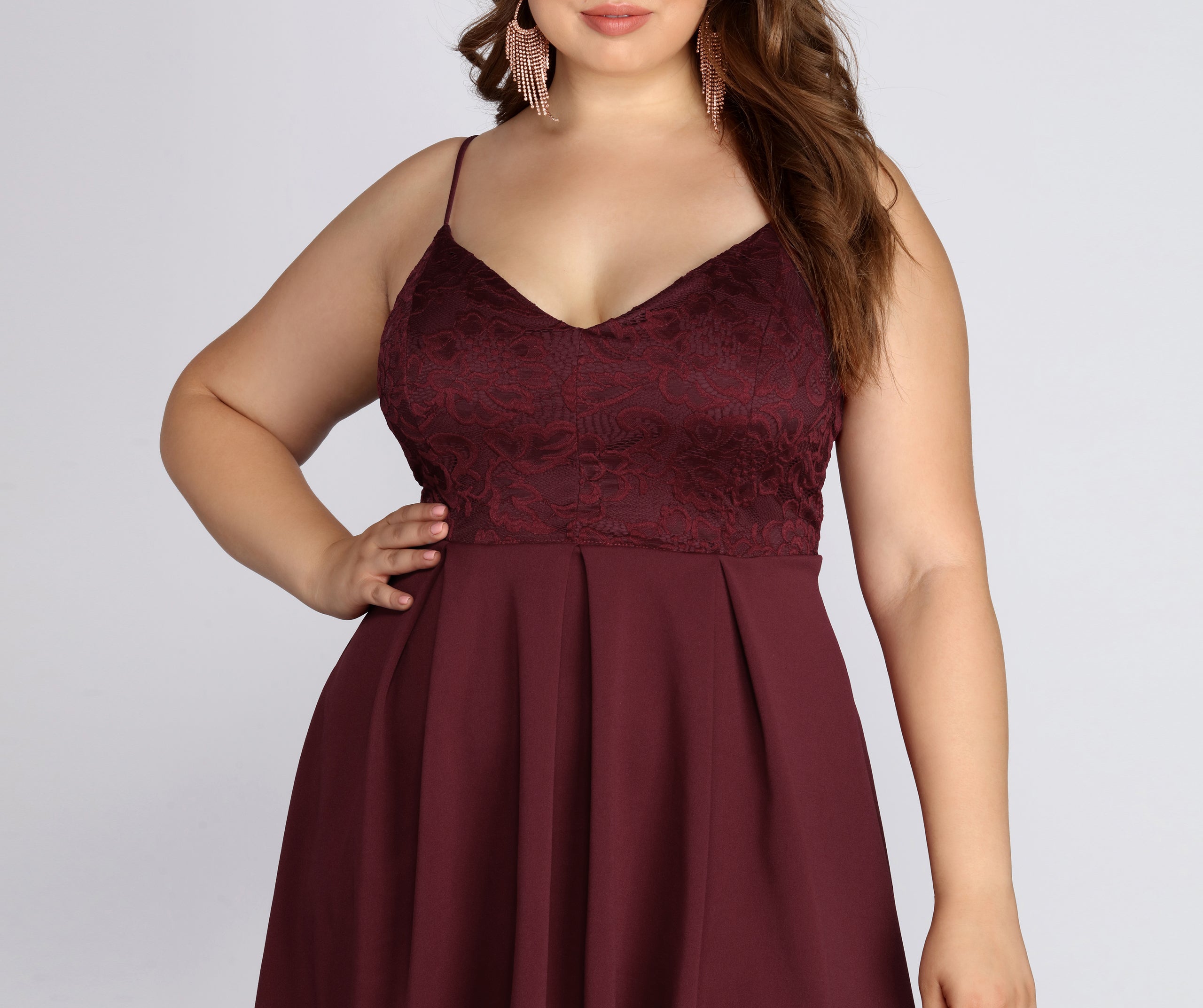 Plus Lace Appeal Skater Dress