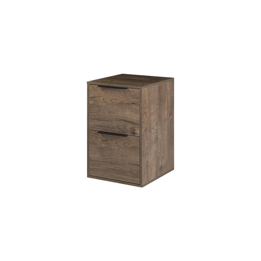 Double drawer wooden filing cabinet(brown) Brown8792