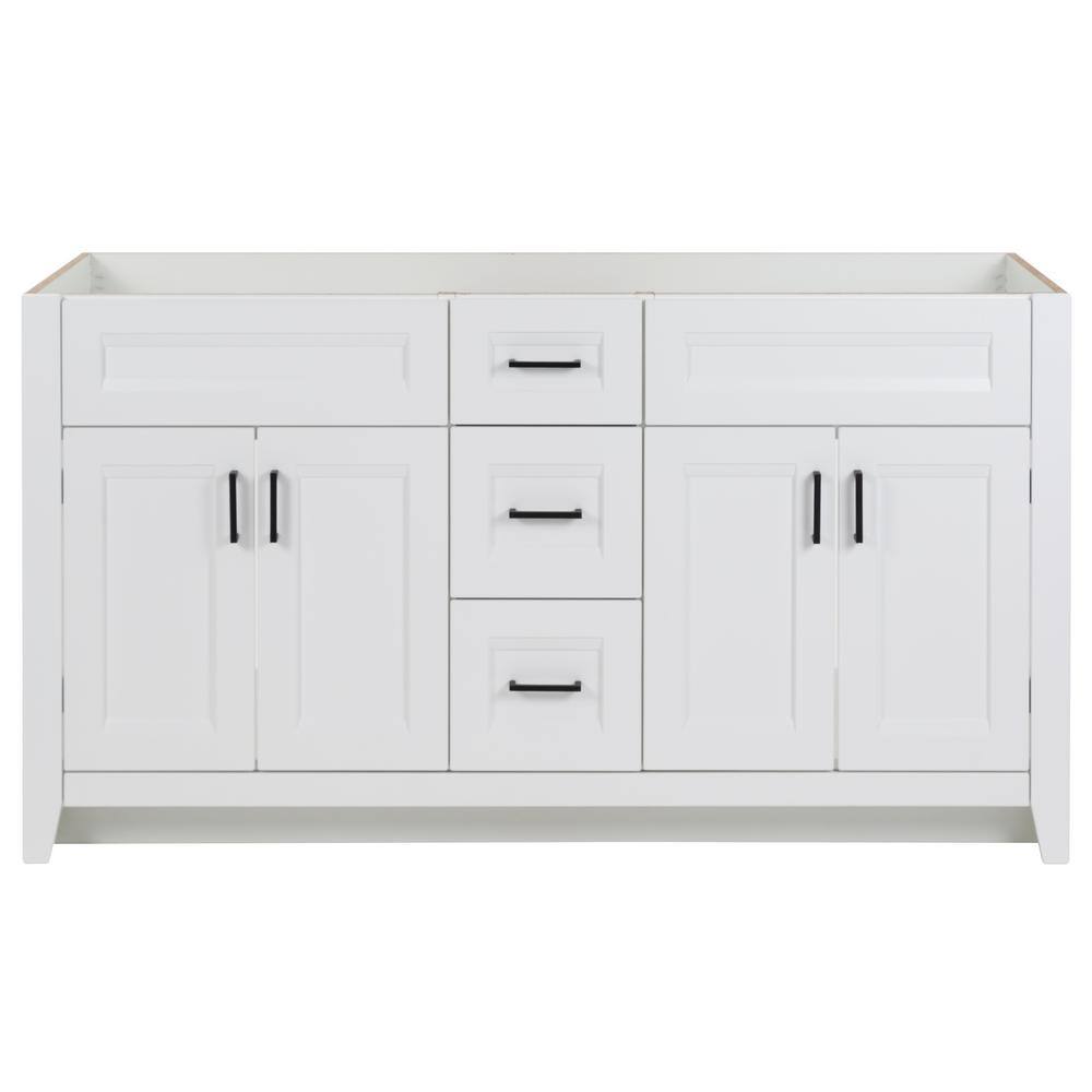 Home Decorators Collection Ridge 60 in. W x 21.6 in. D x 34 in. H Bath Vanity Cabinet without Top in White RG60-WH