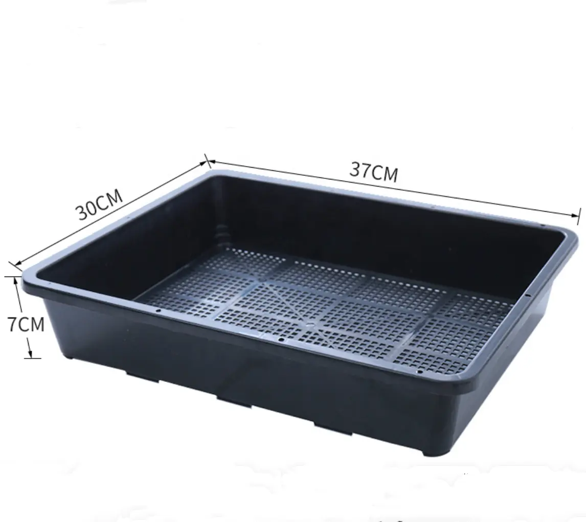 wholesale cheap garden supplies plastic tray 7 * 7 small square nursery pot water holding tray sorting tray