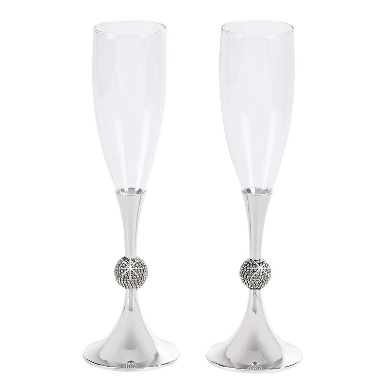 9.875 Crystal Ball Toasting Flutes