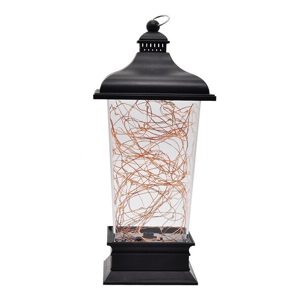 Acrylic Lantern with Copper Wire Fairy Lights，Christmas Decorative Light