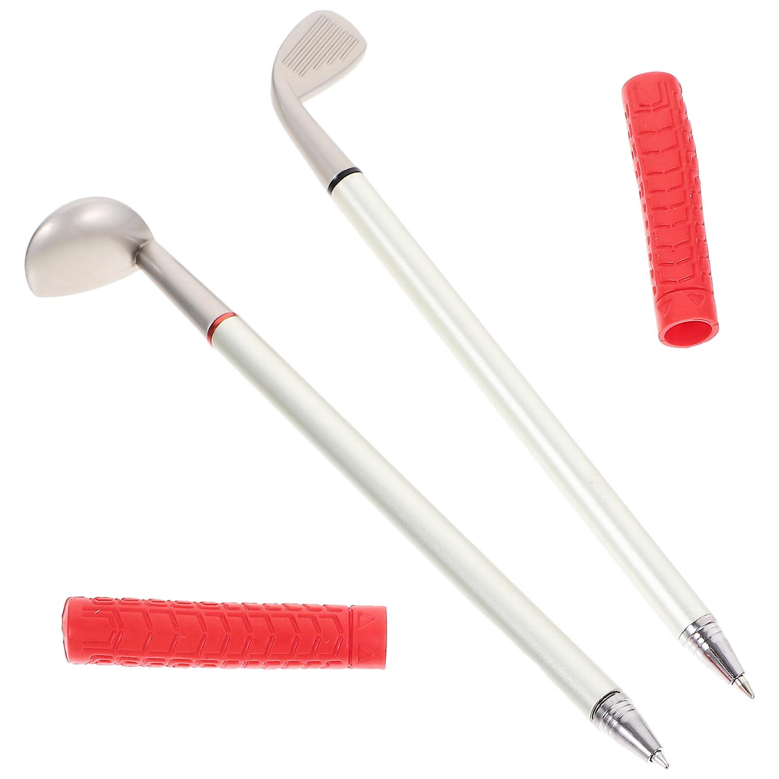 2pcs Desktop Golfing Club Pen Decorative Pen Sports Golfing Prop Gift Golfing Pen For Gift