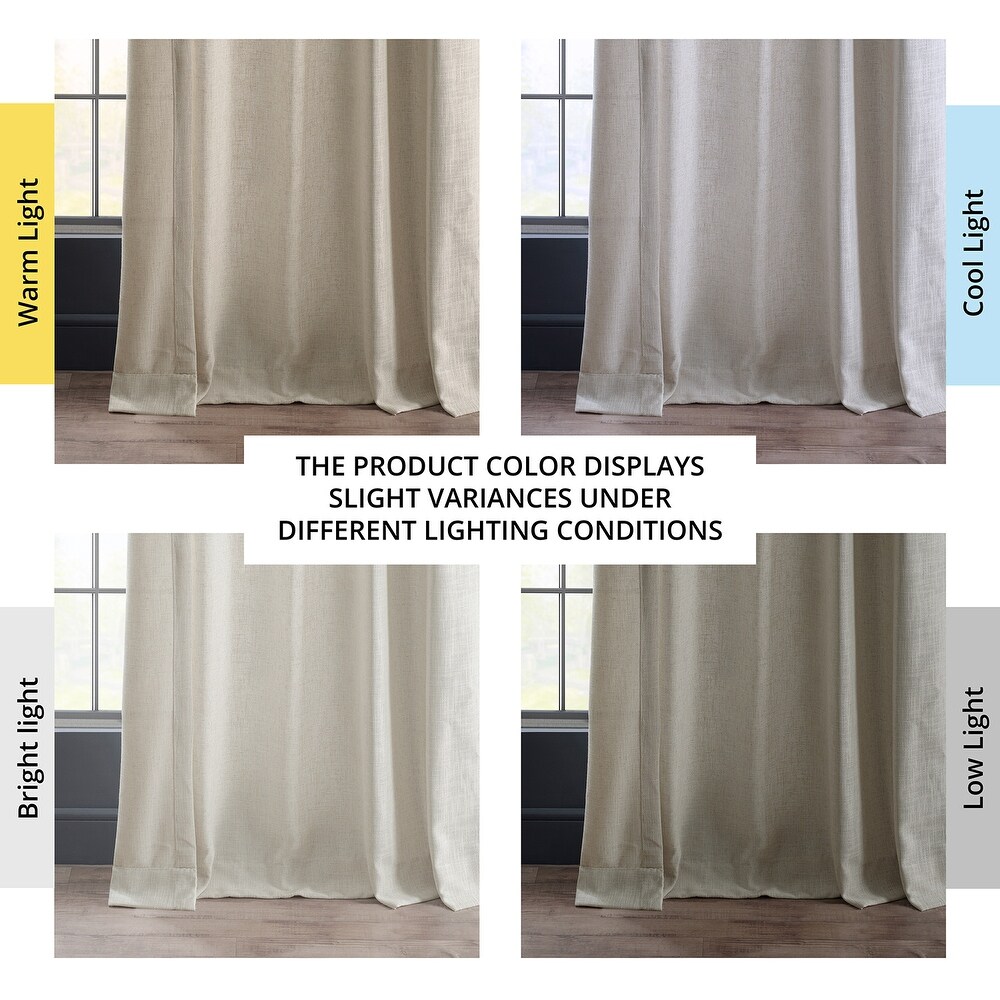 Exclusive Fabrics Heavy Faux Linen Curtain (1 Panel)