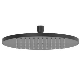 American Standard Modern 1-Spray Patterns with 2.5 GPM 10 in. Wall Mount Fixed Shower Head in Matte Black 1660683.243