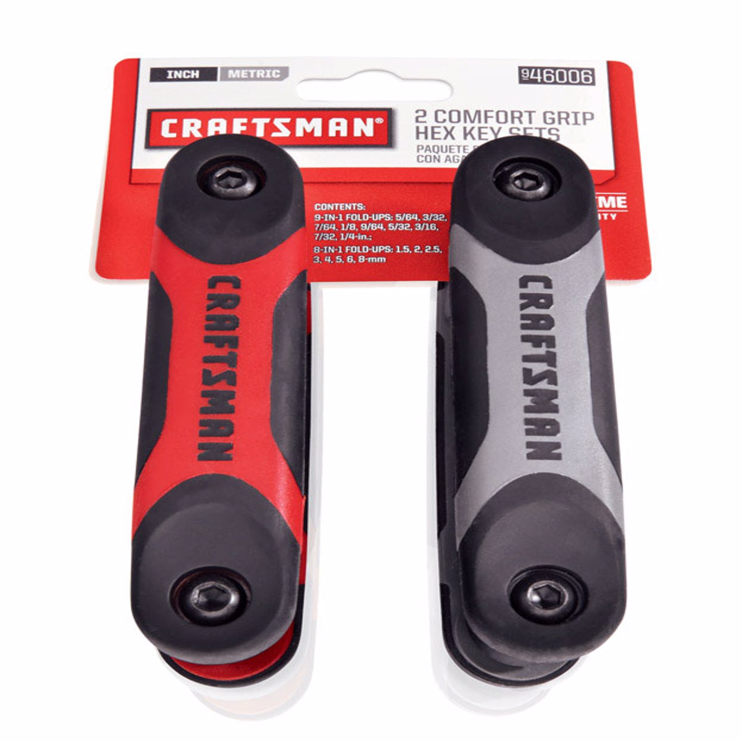 Craftsman Metric and SAE Fold-Up Hex Key Set 2 pk