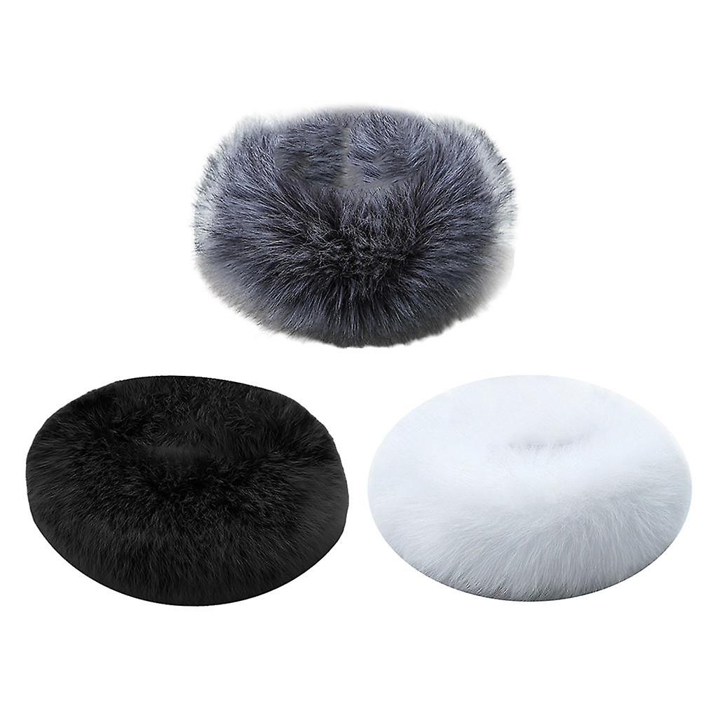 3x Luxury Faux Fur Collar Soft Neck Warmer Circle Stole Scarf For Cold Weather