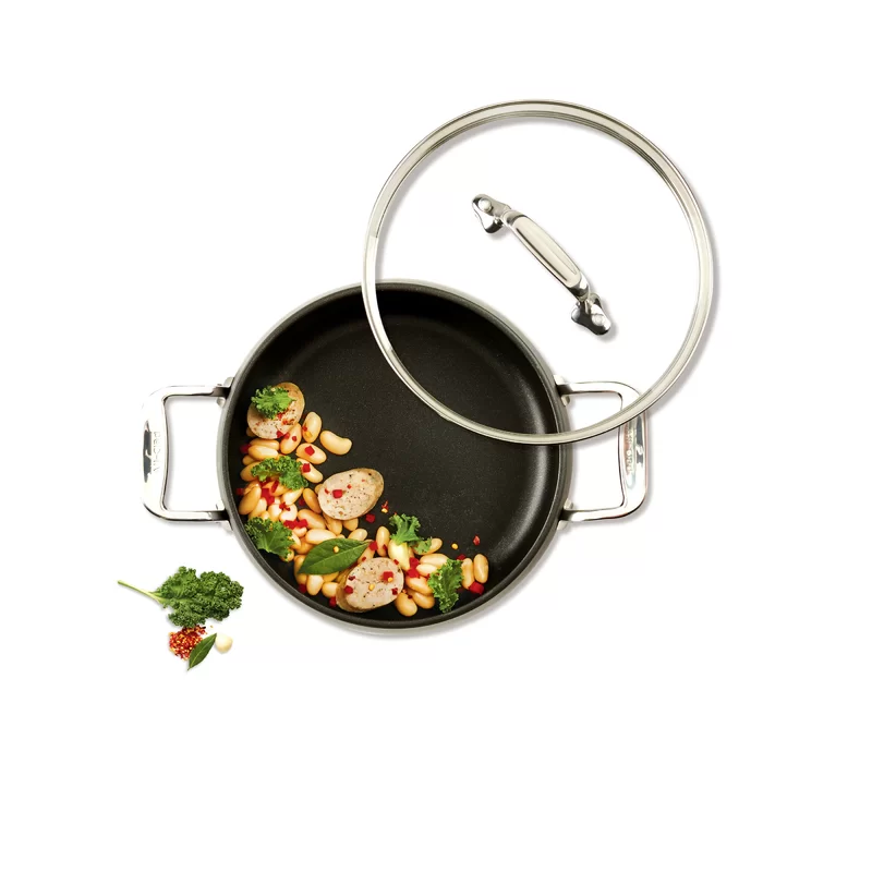 All-Clad E7855264 HA1 Hard Anodized Nonstick Dishwaher Safe PFOA Free Stock Pot Cookware， 8-Quart， Black