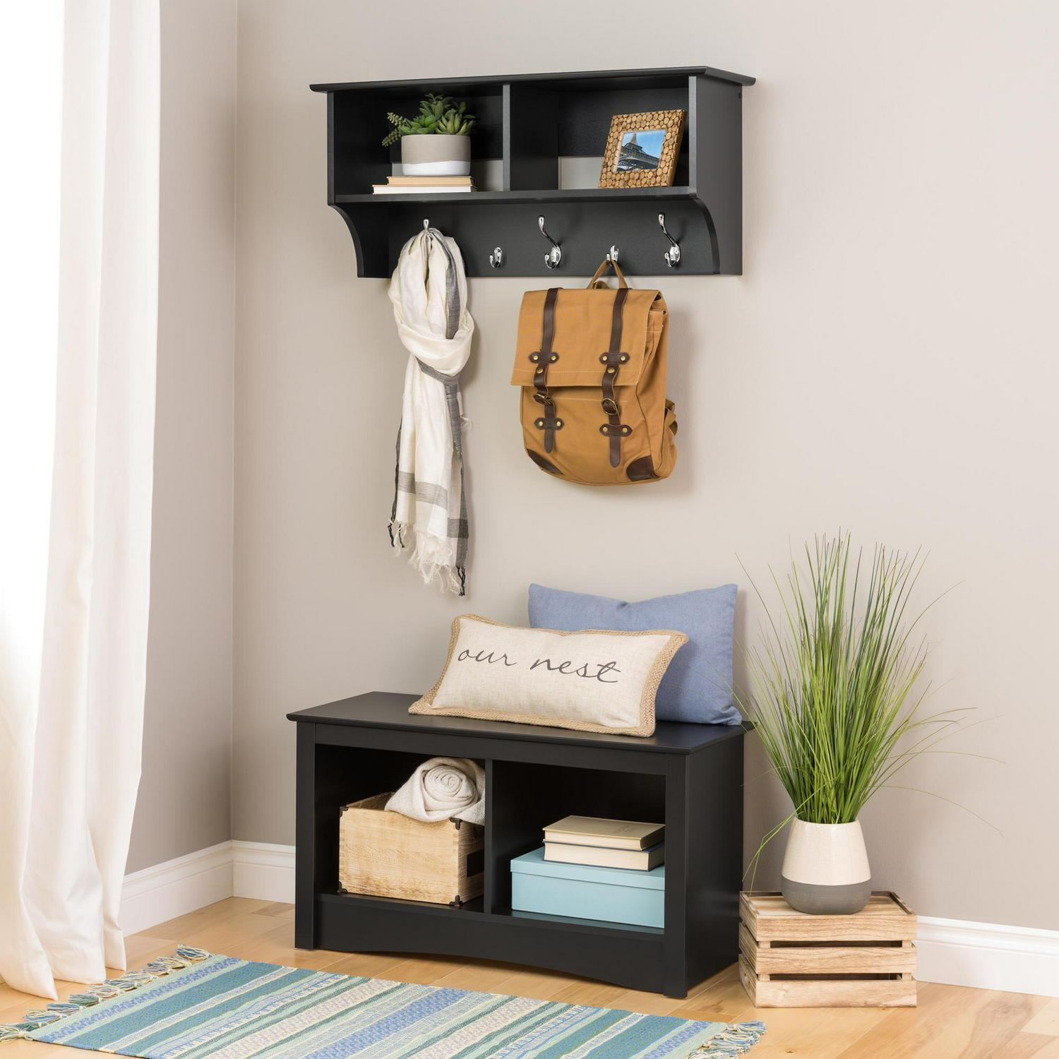 Prepac Wood Floating Shelf， Brown