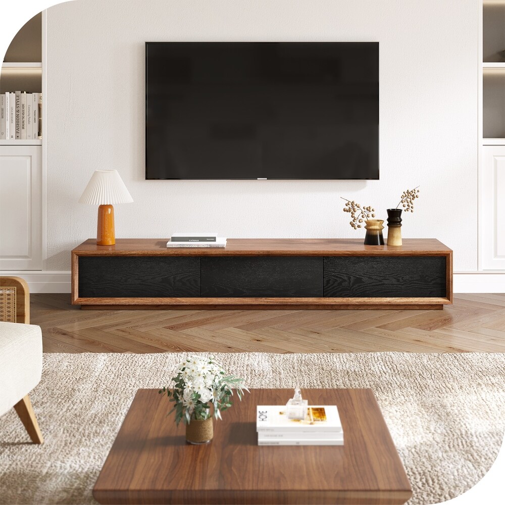 70 inch Modern Wooden TV Stand Media console with 3 Drawers