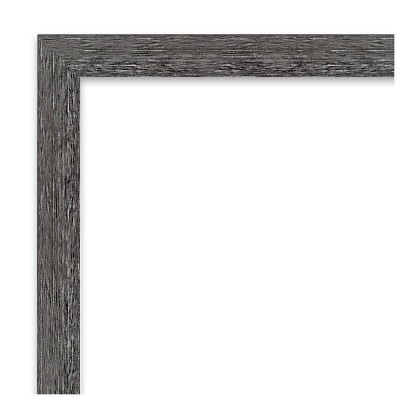 Pinstripe Plank Grey Thin Petite Bevel Bathroom Wall Mirror