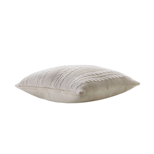 Square Dublin Throw Pillow Ivory Vcny