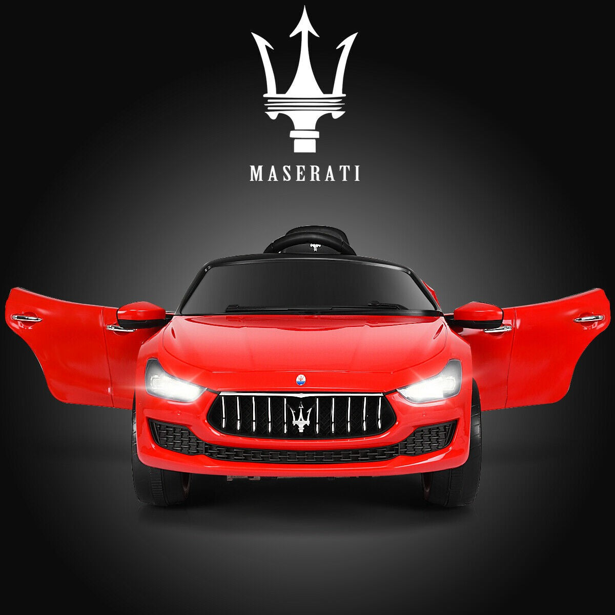 Costzon Ride on Car, 12V Licensed Maserati Gbili, Battery Powered Car w/2 Motors (Red)