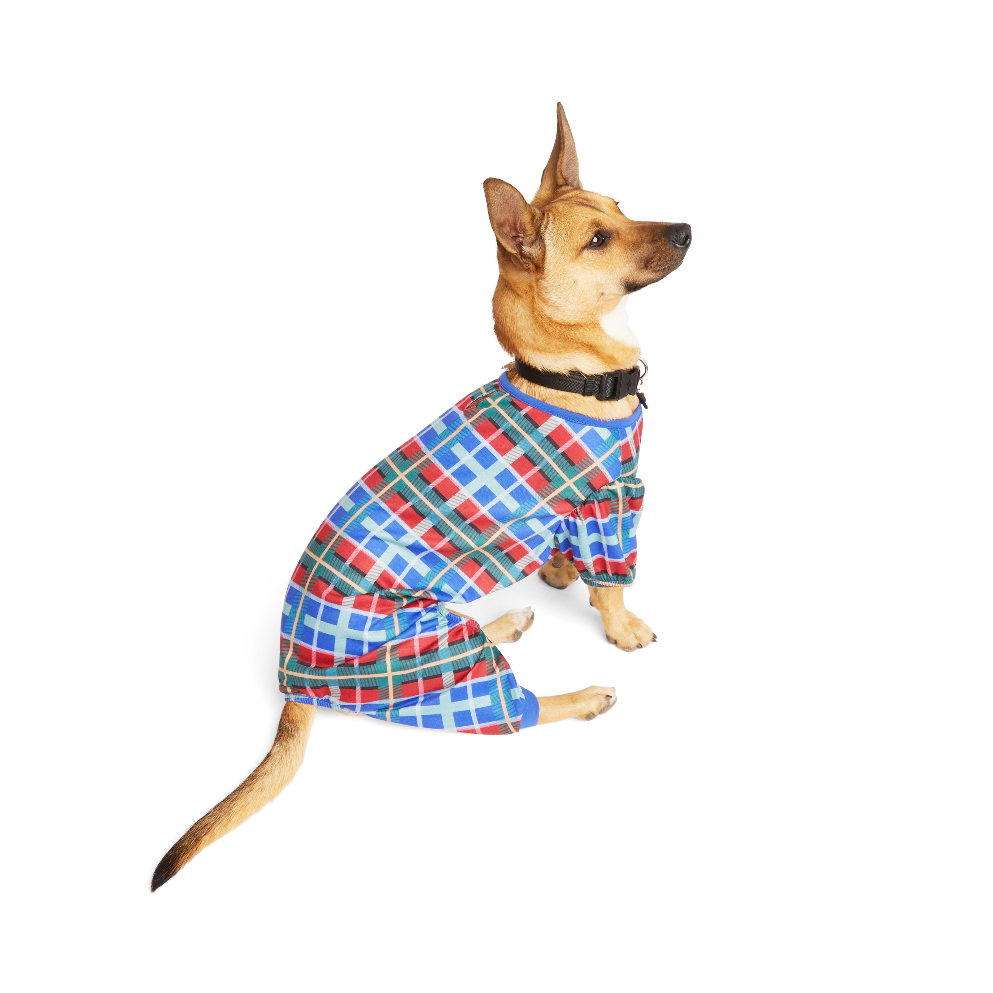 YOULY Plaid Pet Pajamas， XX-Small