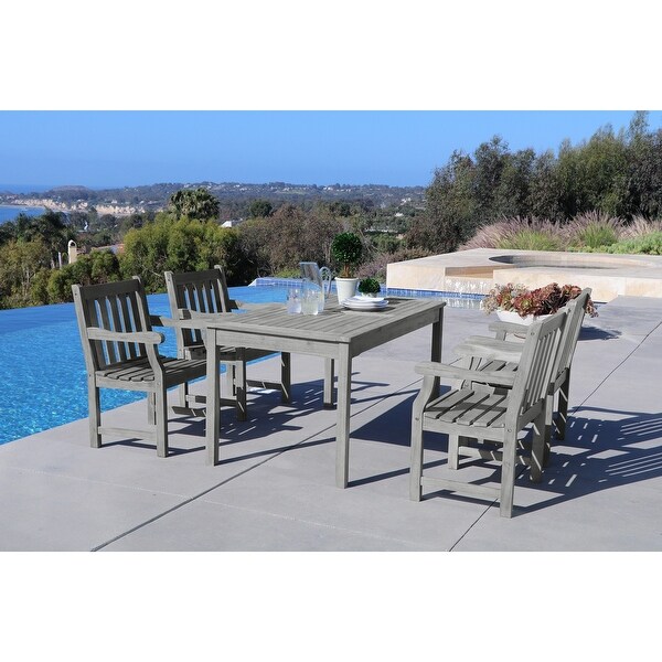 Surfside Outdoor Handscraped Hardwood Rectangular Table by Havenside Home