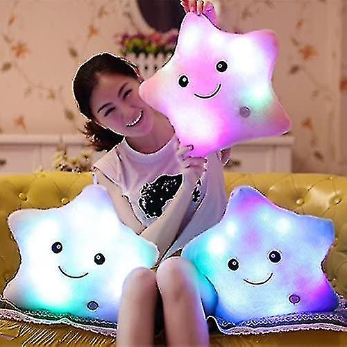 Twinkle Star Color Night Light Plush Pillows Light Up Night Stuffed Toys Perfect For Birthday (yellow)